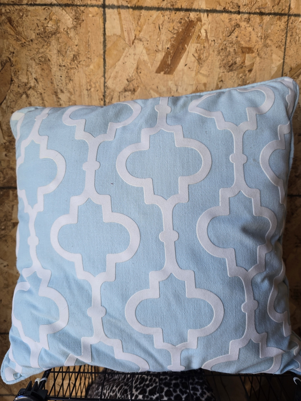 Royal Doulton Light Blue and White Geometric Accent Pillow